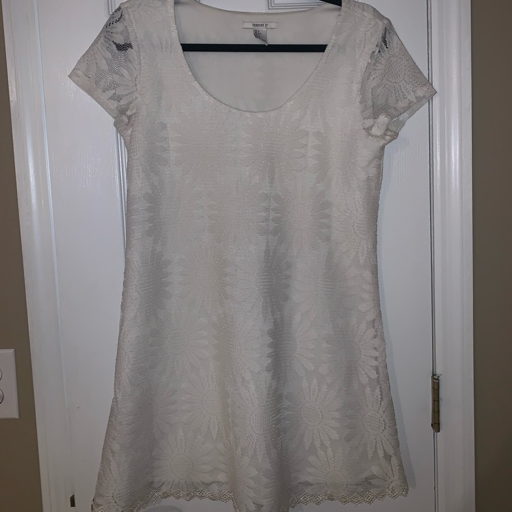 Forever 21 white flower dress
